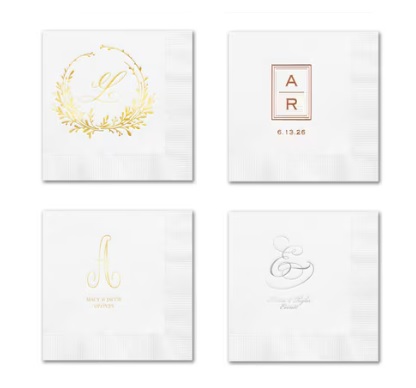 Monogram Party Napkins